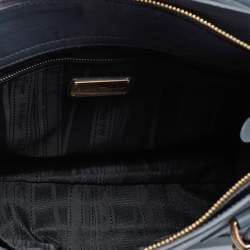 Pre Owned Salvatore Ferragamo Grey Leather Small Briana Tote