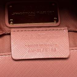 Salvatore Ferragamo Peach Leather Vara Bow Crossbody Bag