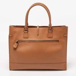 Pre Owned Salvatore Ferragamo Brown Leather Large Briana Tote