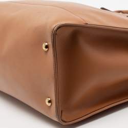 Pre Owned Salvatore Ferragamo Brown Leather Large Briana Tote