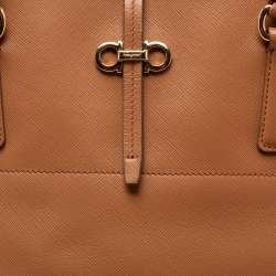 Pre Owned Salvatore Ferragamo Brown Leather Large Briana Tote