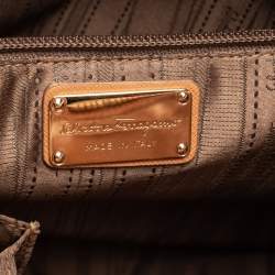 Pre Owned Salvatore Ferragamo Brown Leather Large Briana Tote