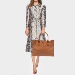 Pre Owned Salvatore Ferragamo Brown Leather Large Briana Tote