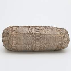 Pre Owned حقيبة ساتشل سالفاتوري فيراغامو جلد ثعبان رصاصي 