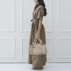 Pre Owned حقيبة ساتشل سالفاتوري فيراغامو جلد ثعبان رصاصي 