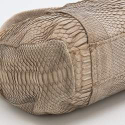 Pre Owned حقيبة ساتشل سالفاتوري فيراغامو جلد ثعبان رصاصي 