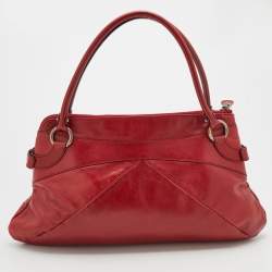 Pre Owned حقيبة كتف سالفاتوري فيراغامو ماريسا جلد أحمر 