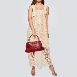 Pre Owned حقيبة كتف سالفاتوري فيراغامو ماريسا جلد أحمر 