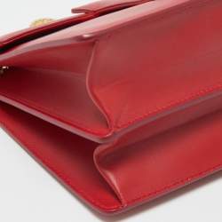 Pre Owned حقيبة كتف سالفاتوري فيراغامو ثاليا جلد أحمر داكن