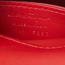 Pre Owned حقيبة كتف سالفاتوري فيراغامو ثاليا جلد أحمر داكن