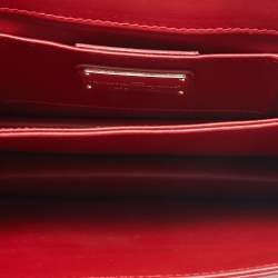 Pre Owned حقيبة كتف سالفاتوري فيراغامو ثاليا جلد أحمر داكن