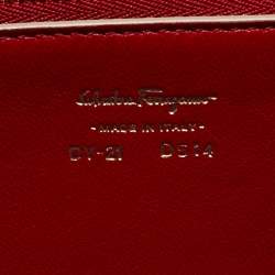 Pre Owned Salvatore Ferragamo Dark Beige Leather Gancio Lock Top Handle Bag