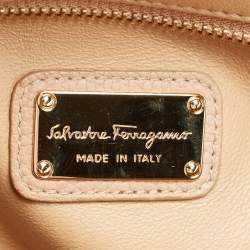 مملوكة مسبقًا Salvatore Ferragamo Beige Leather Medium Sofia Top Handle Bag