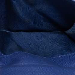 مملوكة مسبقًا Salvatore Ferragamo Blue Leather Gancini Clip Compact Wallet