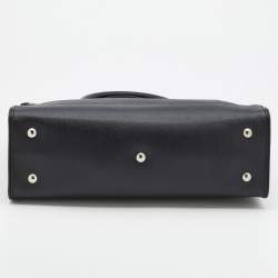 مملوكة مسبقًا Salvatore Ferragamo Black Saffiano Leather Small Briana Tote