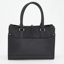 مملوكة مسبقًا Salvatore Ferragamo Black Saffiano Leather Small Briana Tote