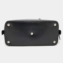 Pre Owned Salvatore Ferragamo Black Saffiano Leather Darina Satchel
