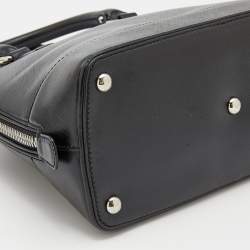 Pre Owned Salvatore Ferragamo Black Saffiano Leather Darina Satchel