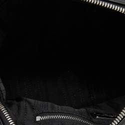 Pre Owned Salvatore Ferragamo Black Saffiano Leather Darina Satchel