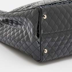 Pre Owned Salvatore Ferragamo Black Quilted Leather Tote
