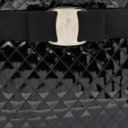 Pre Owned Salvatore Ferragamo Black Quilted Leather Tote