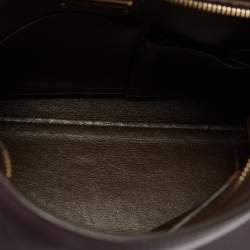 Pre Owned Salvatore Ferragamo Purple Leather Medium Sofia Top Handle Bag