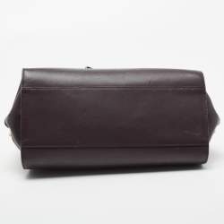 Pre Owned Salvatore Ferragamo Purple Leather Medium Sofia Top Handle Bag