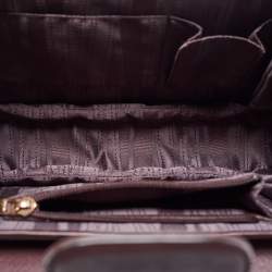 مملوكة مسبقًا Salvatore Ferragamo Burgundy Leather Kelly Top Handle Bag