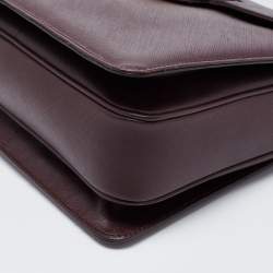 مملوكة مسبقًا Salvatore Ferragamo Burgundy Leather Kelly Top Handle Bag