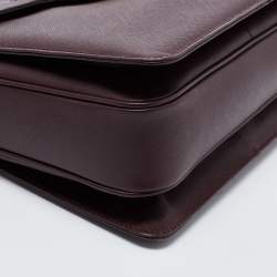 مملوكة مسبقًا Salvatore Ferragamo Burgundy Leather Kelly Top Handle Bag