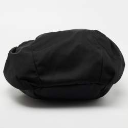 Pre Owned Salvatore Ferragamo Black Nylon and Patent Leather Hobo