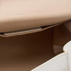 مملوكة مسبقًا Salvatore Ferragamo White Leather Mini Sofia Top Handle Bag