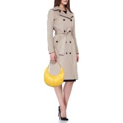 Pre Owned Salvatore Ferragamo Yellow Leather Hobo