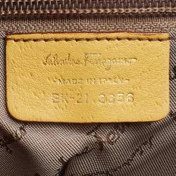 Pre Owned Salvatore Ferragamo Yellow Leather Hobo