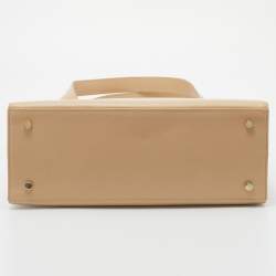 Pre Owned Salvatore Ferragamo Beige Leather Tote