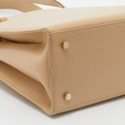 Pre Owned Salvatore Ferragamo Beige Leather Tote