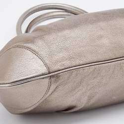 Pre Owned Salvatore Ferragamo Metallic Leather Marisa Satchel