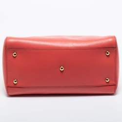 Pre Owned Salvatore Ferragamo Pink Leather Medium Batik Tote