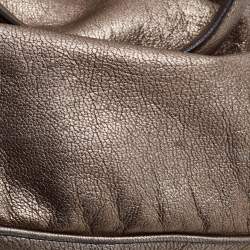 Pre Owned Salvatore Ferragamo Metallic Leather Marisa Hobo