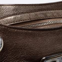 Pre Owned Salvatore Ferragamo Metallic Leather Marisa Hobo