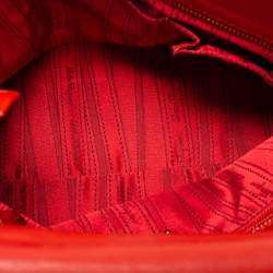 Pre Owned Salvatore Ferragamo Red Leather Sofia Top Handle Bag