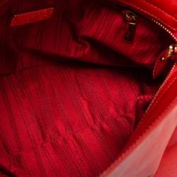 Pre Owned Salvatore Ferragamo Red Leather Sofia Top Handle Bag