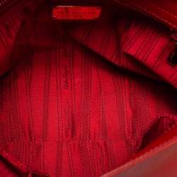 Pre Owned Salvatore Ferragamo Red Leather Sofia Top Handle Bag