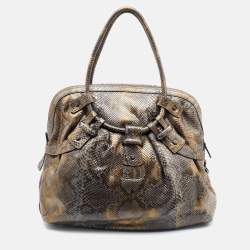 Salvatore Ferragamo Multicolor Python Satchel