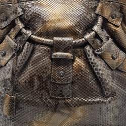 Salvatore Ferragamo Multicolor Python Satchel
