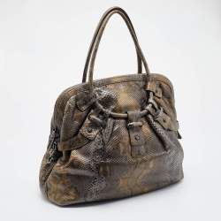 Salvatore Ferragamo Multicolor Python Satchel