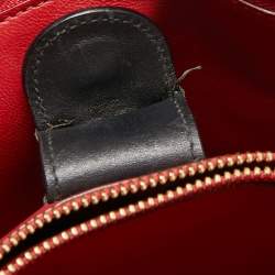 Pre Owned Salvatore Ferragamo Black Leather and Python Whitney Tote 