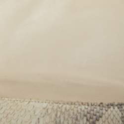 Salvatore Ferragamo Grey/Off White Python Gancini Flap Shoulder Bag