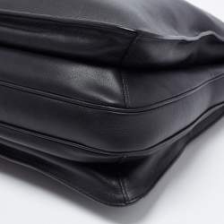 Pre Owned Salvatore Ferragamo Black Leather Chain Shoulder Bag