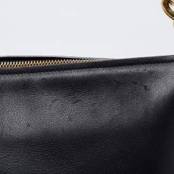 Pre Owned Salvatore Ferragamo Black Leather Chain Shoulder Bag